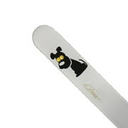 Purr...fect Puppy, Czech Made, Etched Glass Nail File (5.5 inch ) (black puppy amber eyes) by iDiva
