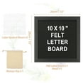 thumbnail image 2 of Uxcell Felt Letter Board, 10x10" Black Message Board, White Letter, 2 of 6