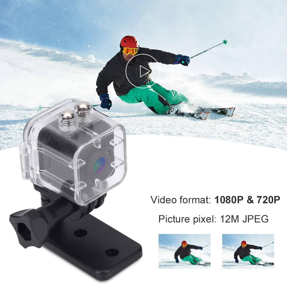 0.98 x 0.98 x 1.18inch Car Data Recording Outdoor Sports Recording 1080P HD Portable Mini Infrared Waterproof Cube Action Camera Camcorder with Mounts for Home Security 