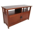 thumbnail image 7 of Alaterre Furniture Mission TV Stand w/Open Shelf & 2 Glass Doors, Cherry, 7 of 7