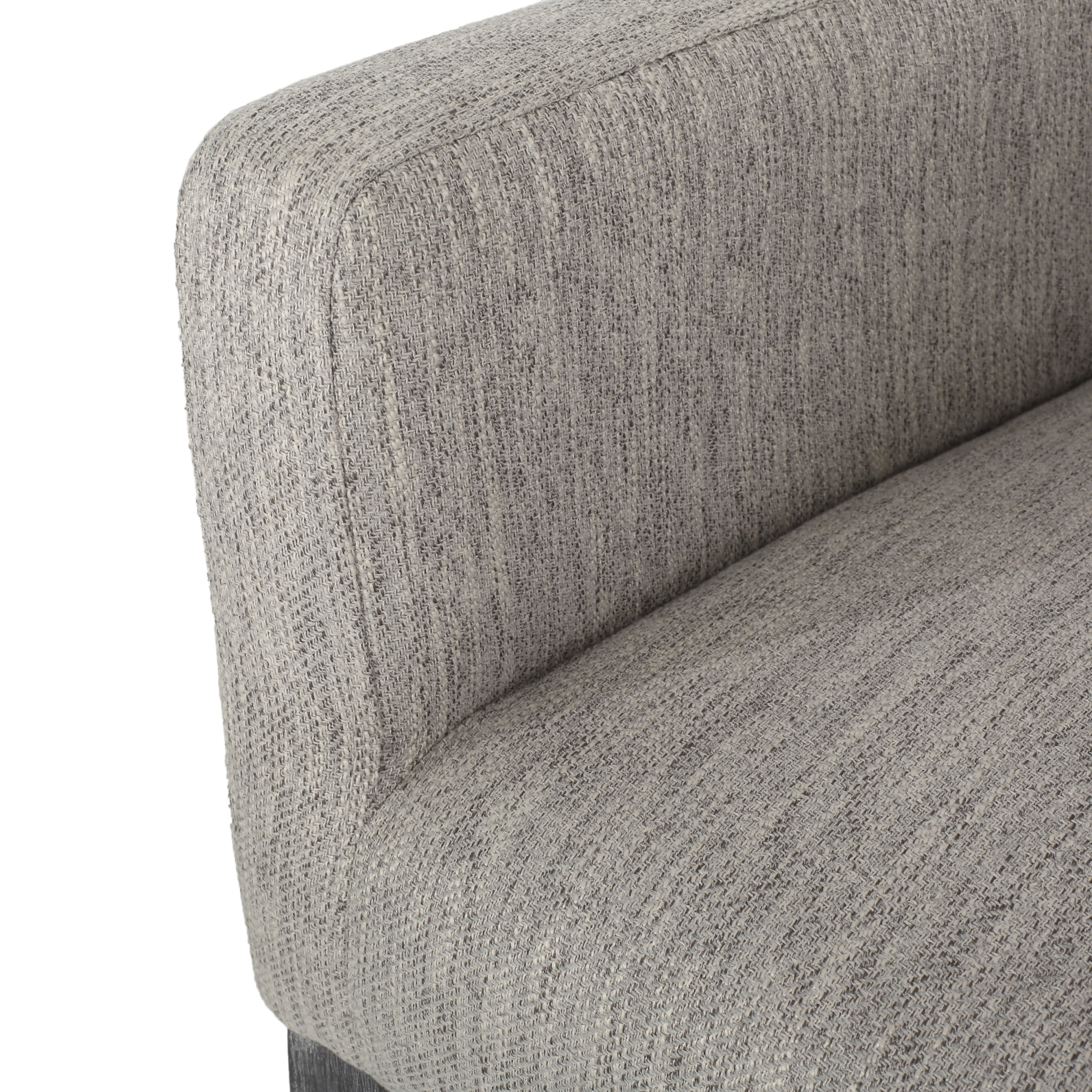 Noble House Deville Fabric Upholstered Wood 30.5 inch Barstools, Set of 2, Light Gray and Gray
