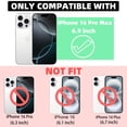 thumbnail image 2 of Zonrw Para Iphone 16 Pro Max Funda Magnética Para Mujeres Y Niñas, Marco De Onda Suave Y Lindo, Forma Rizada, Corazón De Amor, Carcasa De Teléfono Con Revestimiento De Lujo, Compatible Con Magsafe A P, 2 of 5