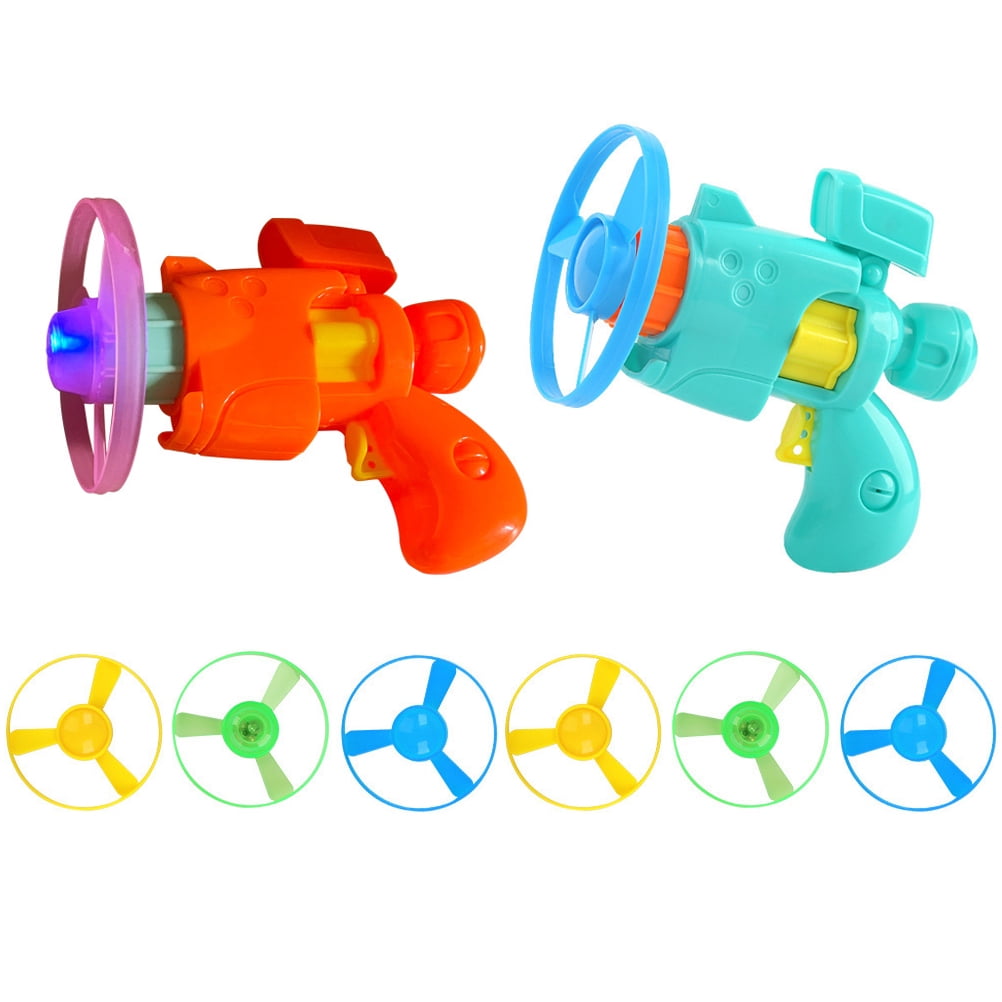NUOLUX Flying Disc Saucer Super Launcher Toys Shooter Discs Colorful