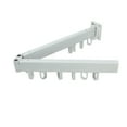 thumbnail image 4 of Wall Clothes Drying Rack Retractable Space Saving Rotating Ring Simple Clothes Hanger for Balcony Laundry Room White Two Fold, 4 of 12