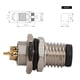 thumbnail image 3 of Conector de enchufe M8 de 8 pines, carcasa niquelada de latón resistente al agua para enchufe hembra, 3 of 8