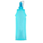 relayinert TPU Water Bottle Portable Foldable Washable Bag Outside Activity Hiking Running Camping Rock Climbing Bottles Container Blue 500ml