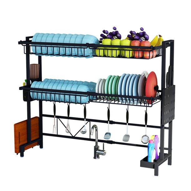 OUSGAR Upgraded 1/2Tier Stainless Steel Dish Drying Rack,U ...