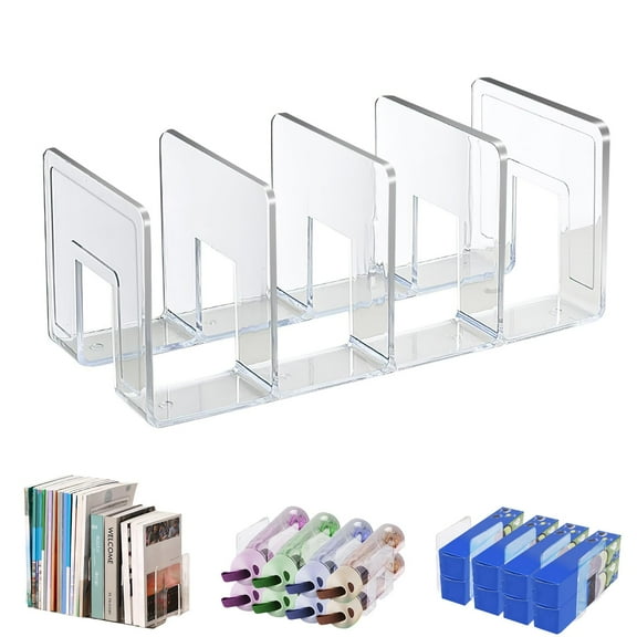 4 Sections Purse Handbag Organizer for Closet, Acrylic Clear Purse Storage Organizers, Closet Organizers and Storage Purse Handbag Divider Holder, Purse Organizers Dividers in Bedroom Office
