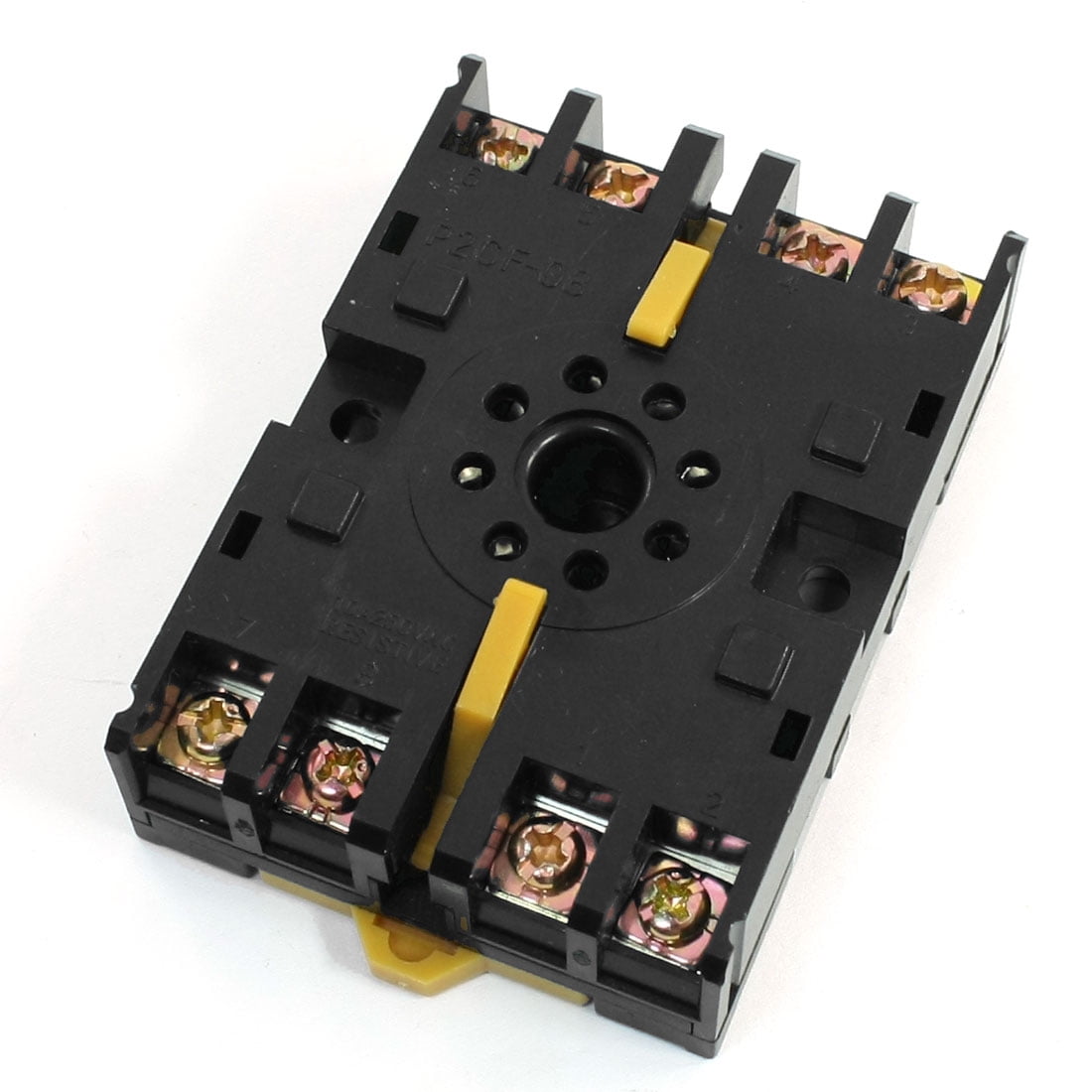 35mm DIN Rail Mounting 8 Screw Terminal 10A 250VAC Socket Base P2CF08