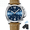Blue, variant on Leather Strap Men's Luxury Sports Waterproof Luminous Date Chronograph Quartz Watch