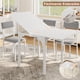 thumbnail image 5 of Comedor Extendible 6 Personas Mesa Expandible de 75 cm a 150 cm con 6 Sillas Tapizadas Blanco, 5 of 8