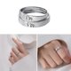 thumbnail image 3 of Fashion Simple Couple Rings Silver Plated Cute Kitten Adjustable Open Rings Banmo, 3 of 5