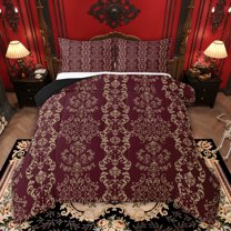 Castle Fairy Teens Hippie Floral Damask Twin Comforter Sets,Luxury Vintage Bedding Set