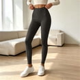 thumbnail image 2 of Yoga Pants for Womens - High Elastic Waist Solid Color Sport Workout Tight Long Pants XS, 2 of 7