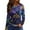 Dark Purple #085, variant on Mardi Gras Shirts Womens Feathers Print Sequins Crew Neck Tunic Tops Carnival Long Sleeve Party Tops Black S