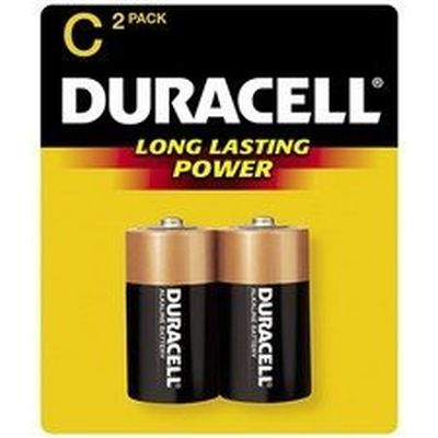 Duracell MN1400B2Z Coppertop Alkaline C Batteries, 2/pack
