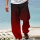 thumbnail image 1 of Pantalones largos de verano para hombre, informales, a la moda, con estampado degradado, cintura elástica, rectos, 1 of 5