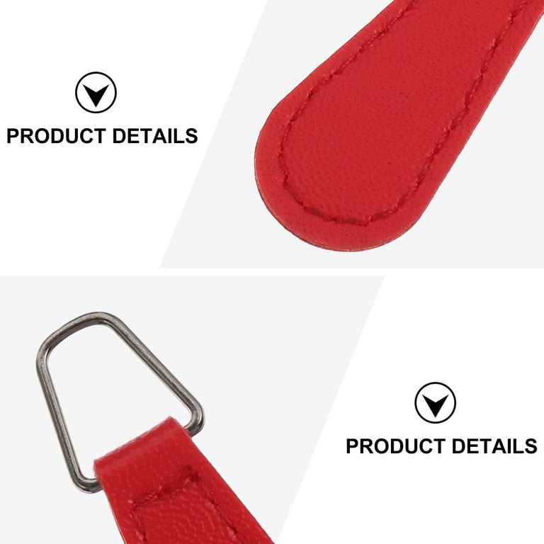 2Pcs Leather Zipper Pull head Durable Backpack Apparel Accessories  Multicolor Pull Strap Cord Zipper DIY Apparel