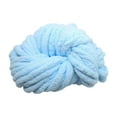 thumbnail image 1 of Hilo de chenilla grueso, lavable, calibre 7, hilo de felpa, fibras acrílicas, hilo voluminoso Azul claro, 1 of 9