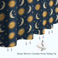 thumbnail image 6 of Dark Blue Sun Moon Star Pattern Shower Curtain 72"x84" ,Bathroom Decorative Shower Curtains Set with 12 Hooks,Modern Waterproof Washable Shower Curtain, 6 of 6