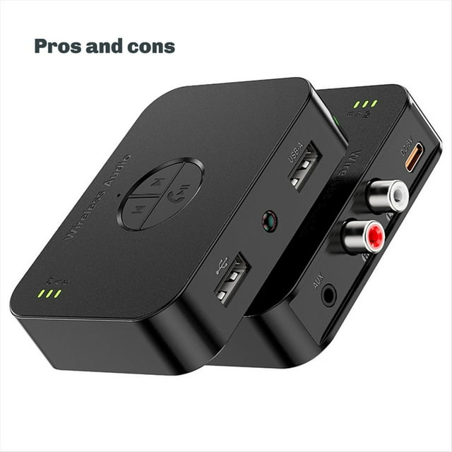 Transmisor y Receptor de Audio Inalámbrico -Bluetooth 5.4, Adaptador Auxiliar de 3,5 mm, Amplificador de Audio Hi-Fi, Módulo Universal con Micrófono.