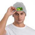 thumbnail image 4 of ZICANCN Baseball Star Bonnet Tricoté Chapeau d'Hiver Doux Chaud Classique pour Hommes Femmes, Gris, 4 of 6