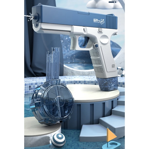 OBEST Pistola de Agua Eléctrica Automática para Niños Verano Juguetes, Pistola de Agua con Gran Alcance Máx 32Pies, Gran Capacidad con 434 CC 58 CC, para Juego de Fiesta Playa Piscina OBEST Pistola de Agua Eléctrica Automática para Niños Verano Juguetes, Pistola de Agua con Gran Alcance Máx 32Pies, Gran Capacidad con 434 CC 58 CC, para Juego de Fiesta Playa Piscina
