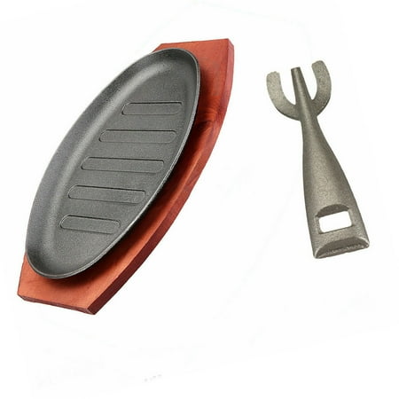 

Hi、FANCY Handheld Steak Set Barbecue Fajita Platter Plate BBQ Grill Pans Home Restaurant Supply Wear-resistant Authentic Holder