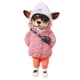 thumbnail image 2 of Estatua de perro, adornos para perros, minidecoraciones, figura de cachorro de resina coleccionable, escultura de perro para sala de estar, balcón, Rosa claro, 2 of 8