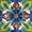 Green/Red, variant on Mi Alma Retro Flower Green/Blue Tile Stickers - Removable Vinyl 4x4, 24 pcs