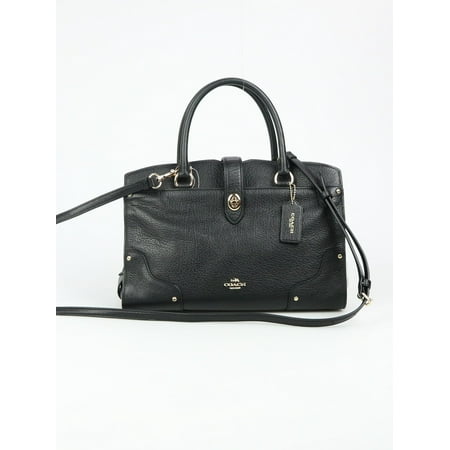 Coach Mercer Satchel Black Grain Leather Ladies Handbag 37575