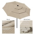 thumbnail image 3 of Yescom Parasol de Patio 10 Pi 3 Niveaux avec LED Solaire, Manivelle, Bouton d'Inclinaison, Jardin, 3 of 9