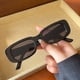 thumbnail image 4 of Gafas de sol rectangulares de estilo coreano para mujer, gafas divertidas, lindas, gafas de sol de estilo Jenny, 4 of 5