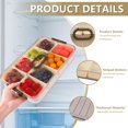 thumbnail image 5 of 2Pcs Divided Serving Tray with Lid Snackle Box Charcuterie Container 8 Compartments Divided Snack Tray with Lid with Portable Carrying Handle Fruit Veggie Container, 5 of 8