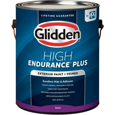 Glidden HEP Satin Exterior Paint   Primer, Accent Base, 1 Gallon