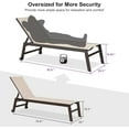 thumbnail image 2 of PURPLE LEAF Oversized Patio Chaise Lounge Set of 3, Aluminum Reclining Loungers with Side Table, Adjustable Backrest & Wheels – Waterproof, Easy to Assemble for Deck, Pool, Lawn，Marble White, 2 of 8