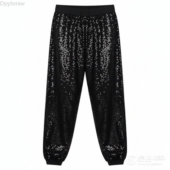 Dpytoraw Girls Glitter Sequin Cargo Jogger Pants With Elastic Waistband For Dance Performance Skateboard Hip Hop Casual Wear And Party Outfit Girls Pants Size 3-4 Years