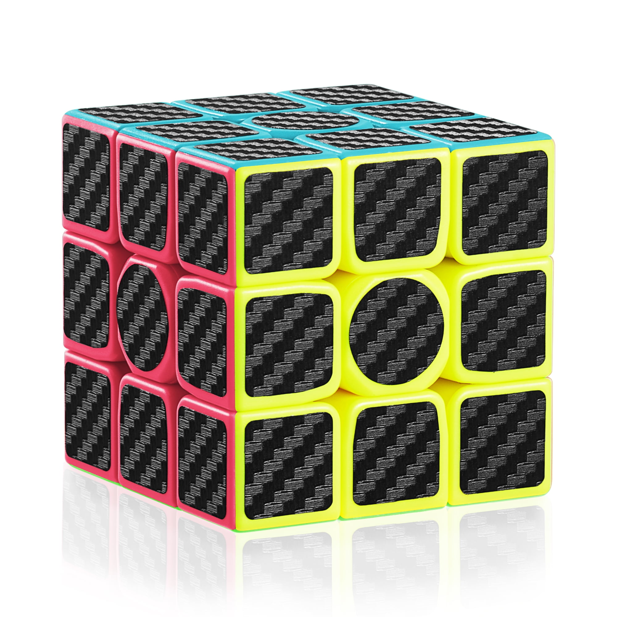Speed Cube 3x3x3 Carbon Fiber Sticker Smooth Magic 3d Puzzle
