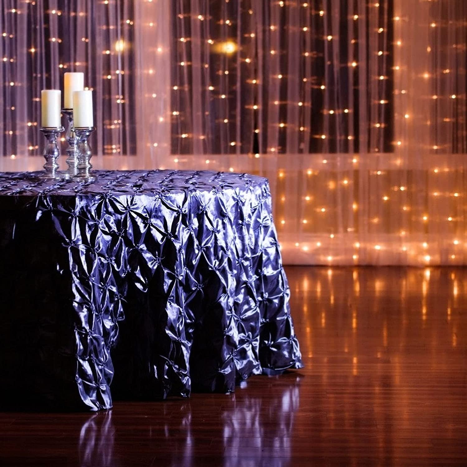LED Curtain String Lights, 9.8 x 9.8 ft, with Remote, 3 Colors