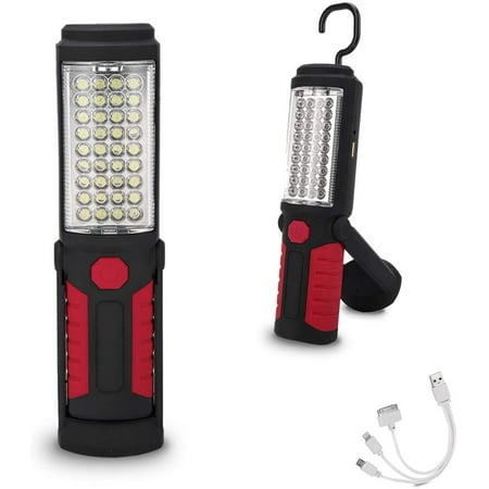

Rechargeable LED Work Light Portable Multi-use Flashlight Magnetic Flashlight LED & Hanging Hook Waterproof for Car Repairing Blackout Household and Emergency
