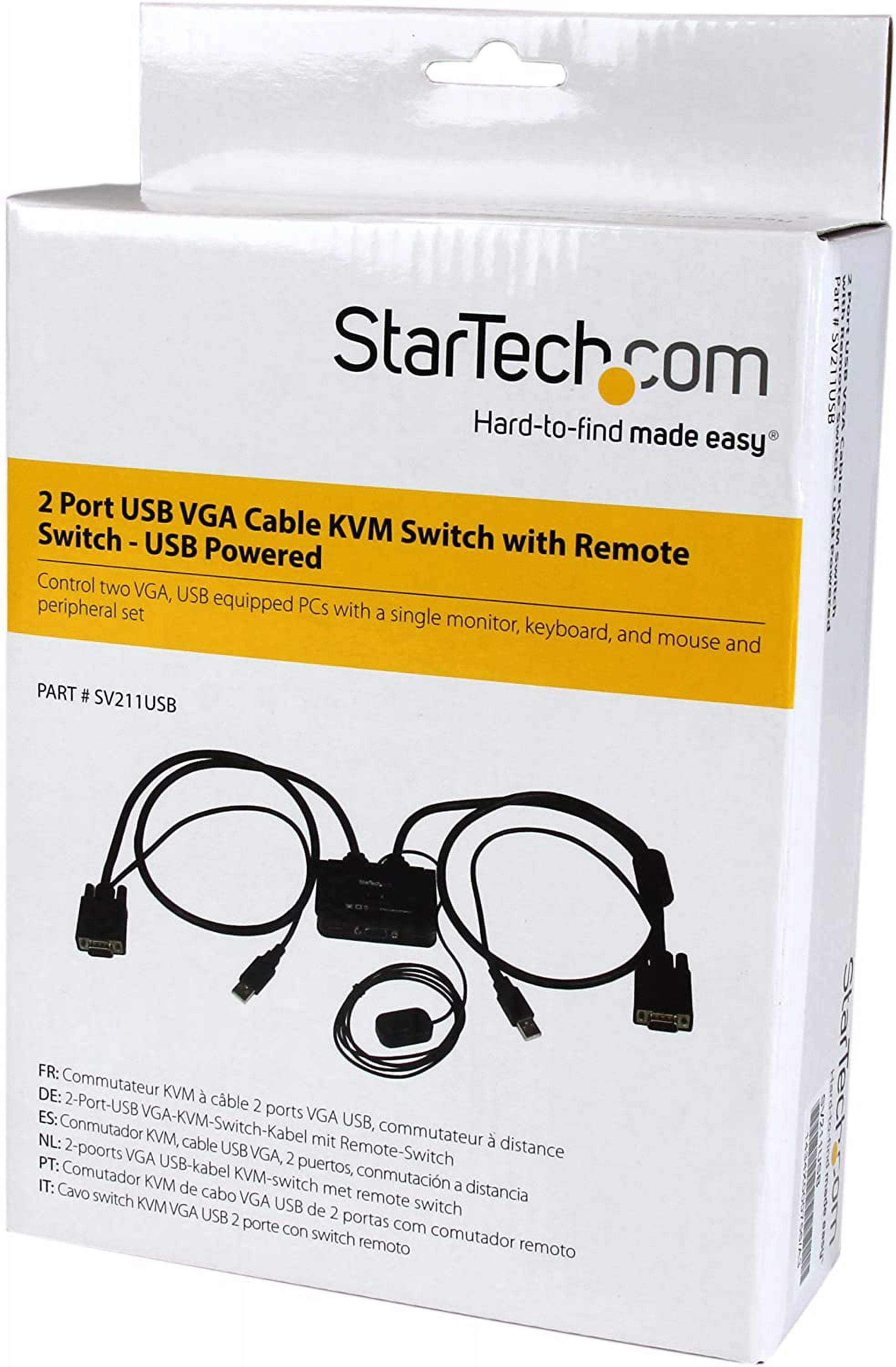 StarTech SV211USB 2 Port VGA Cable KVM Switch