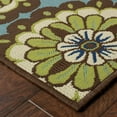 thumbnail image 3 of HomeRoots 506764 6 x 9 ft. Blue Floral Stain Resistant Indoor & Outdoor Rectangle Area Rug, 3 of 5