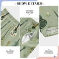 thumbnail image 6 of FORMRS Kids Pajama Pants with Pockets Size 6-8Y Boys Lounge Sleep Bottoms, Green Floral Guitar Pattern, 6 of 8
