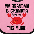 thumbnail image 4 of Inktastic Grandma Grandpa Love Me Boys Boys or Girls Baby Bib, 4 of 4