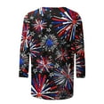 thumbnail image 4 of Dagegui Under 10 4th of July Patriotic Shirts for Women 2025 American Flag Stars Stripes T-Shirts Glitter Firework Graphic Tees Memorial Day Parade Summer Tops, 4 of 5