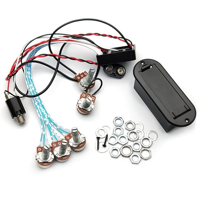 3 Band EQ Preamp Circuit Guitar Dual Potentiometer for Active Guitar Pickup 5 Control Knobs Guitar Pickup Control
