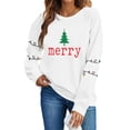 thumbnail image 1 of Merry Sweatshirts for Women, Long-Sleeved Merry Christmas Printed Top, 1 of 8