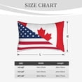 thumbnail image 3 of Plush Throw Pillow Covers, USA Canada Flag Pillow Cases with Invisible Zipper, Breathable Microfiber Pillow Cases Standard Size for Sleeping Bedroom Sofa Living Room 16x24, 3 of 5