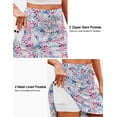 thumbnail image 5 of Pinspark Skorts Skirts for Women with Pockets Golf Skirt 20" Tennis Skirts Athletic High Waisted Skorts Casual, 5 of 6