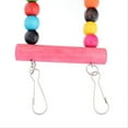 thumbnail image 4 of Bendable Wooden Bird Ladder Swing Bridge, Colored Flexible Parrot Climbing Toy, Hanging Cage Accessory for Cockatiel Parakeet Budgie Small Pet Exercise & Chewing, 4 of 9